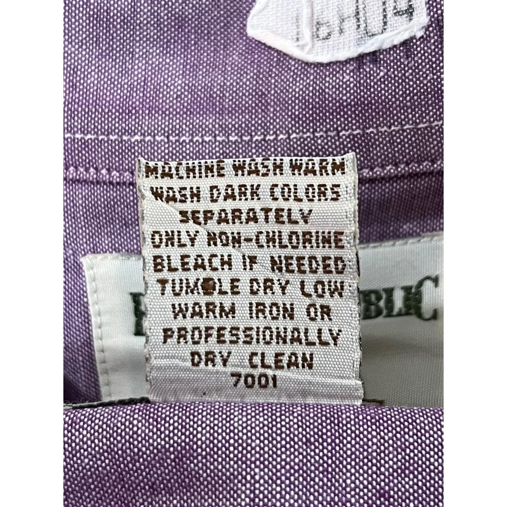 Banana Republic Adventure Outfitters‎ Shirt Mens L Purple Cotton Button Down